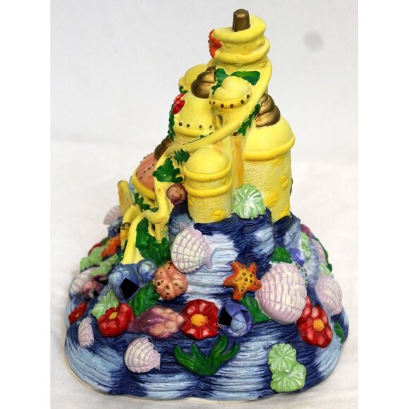 Disney Christmas Village Underwater Castle Little Mermaid Ariel Light Up Porcela - Picture 4 of 9